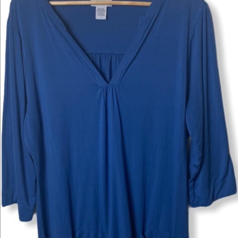 Soft Surroundings V-neck 3/4 Sleeve  1X